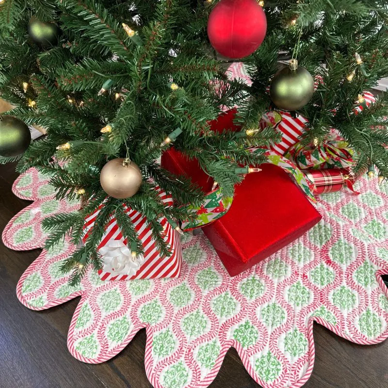 Joyeux Quilted Christmas Tree Skirt