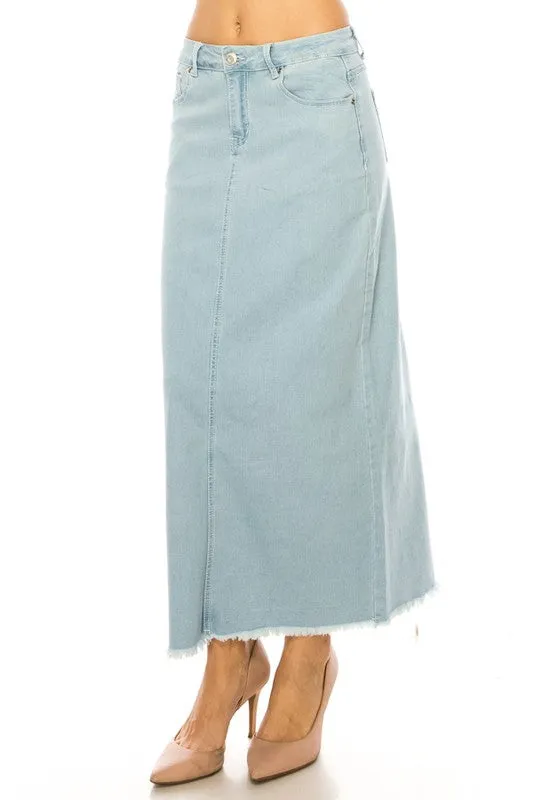 Kate Light Maxi Denim Skirt