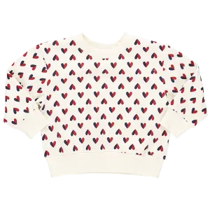 Kids Organic Sweatshirt - Mini Half Hearts
