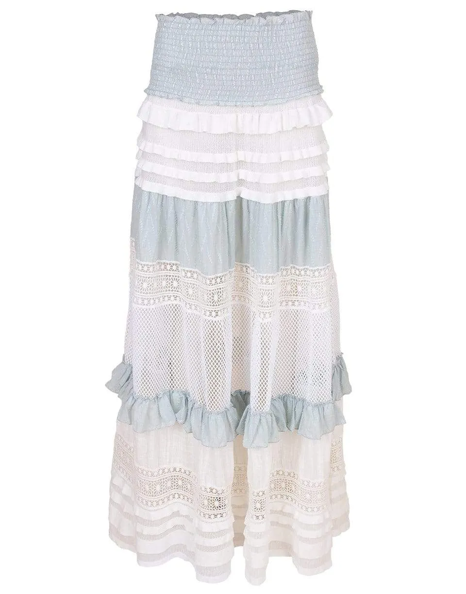 Knit Ruffle Maxi Skirt