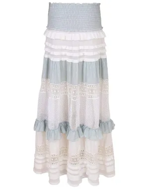 Knit Ruffle Maxi Skirt