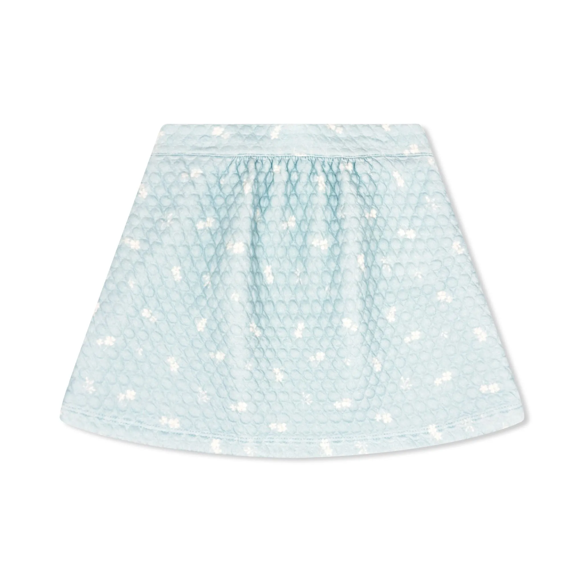 Lacey Skirt  - Foster Blue Floral Quilted - FINAL SALE