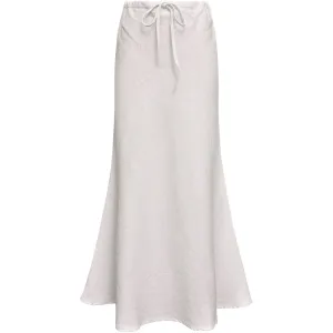 Linen Maxi Skirt - White