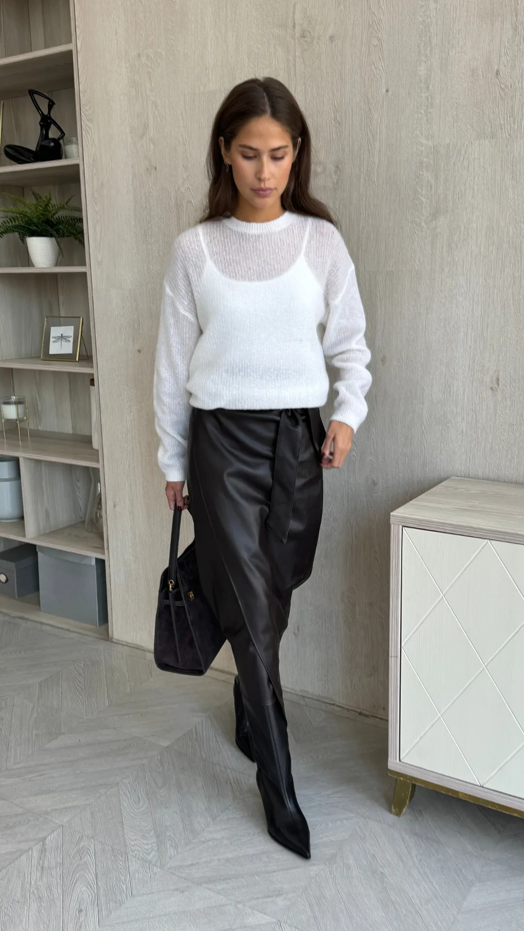 LIVIA WRAP SKIRT - ESPRESSO