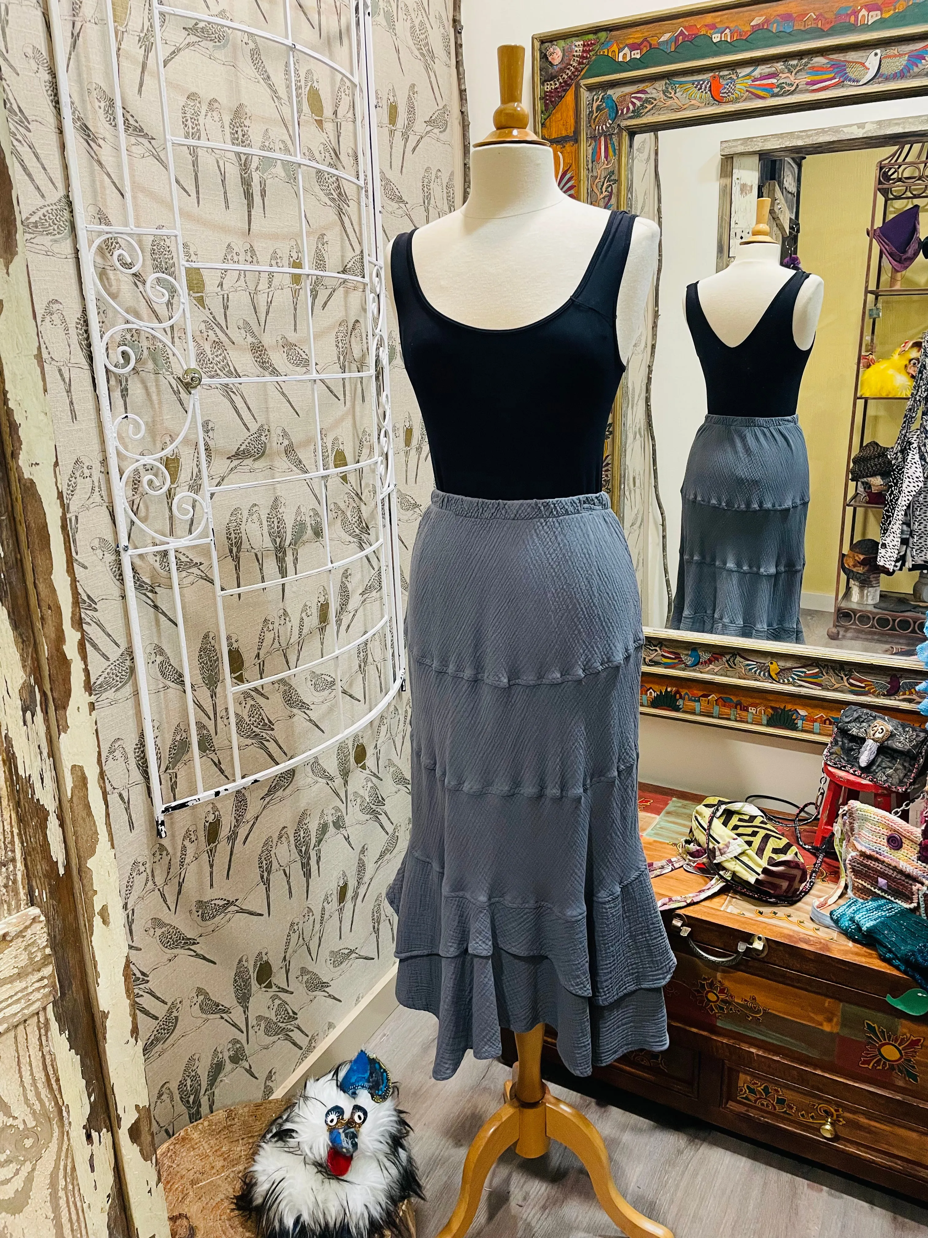 Long Mermaid Layered Skirt by Color Me Cotton