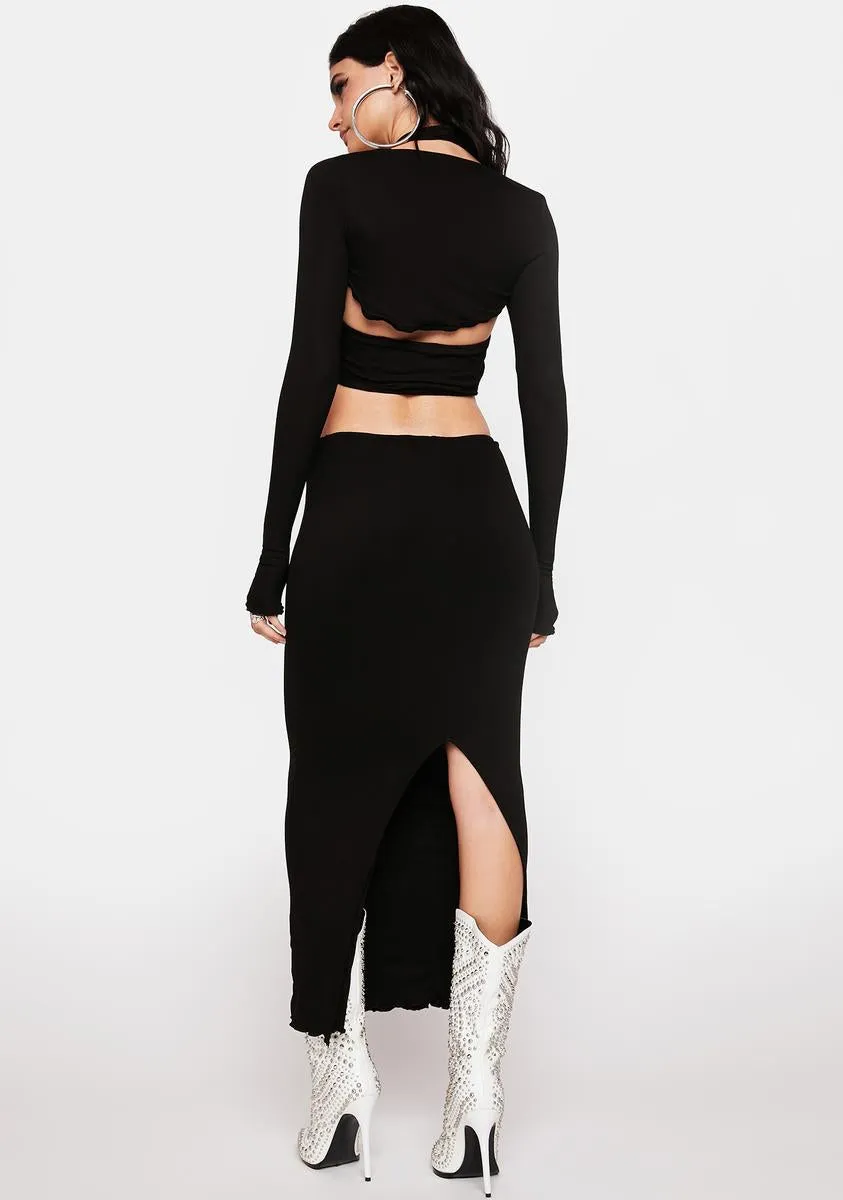 Love On Camera Maxi Skirt Set