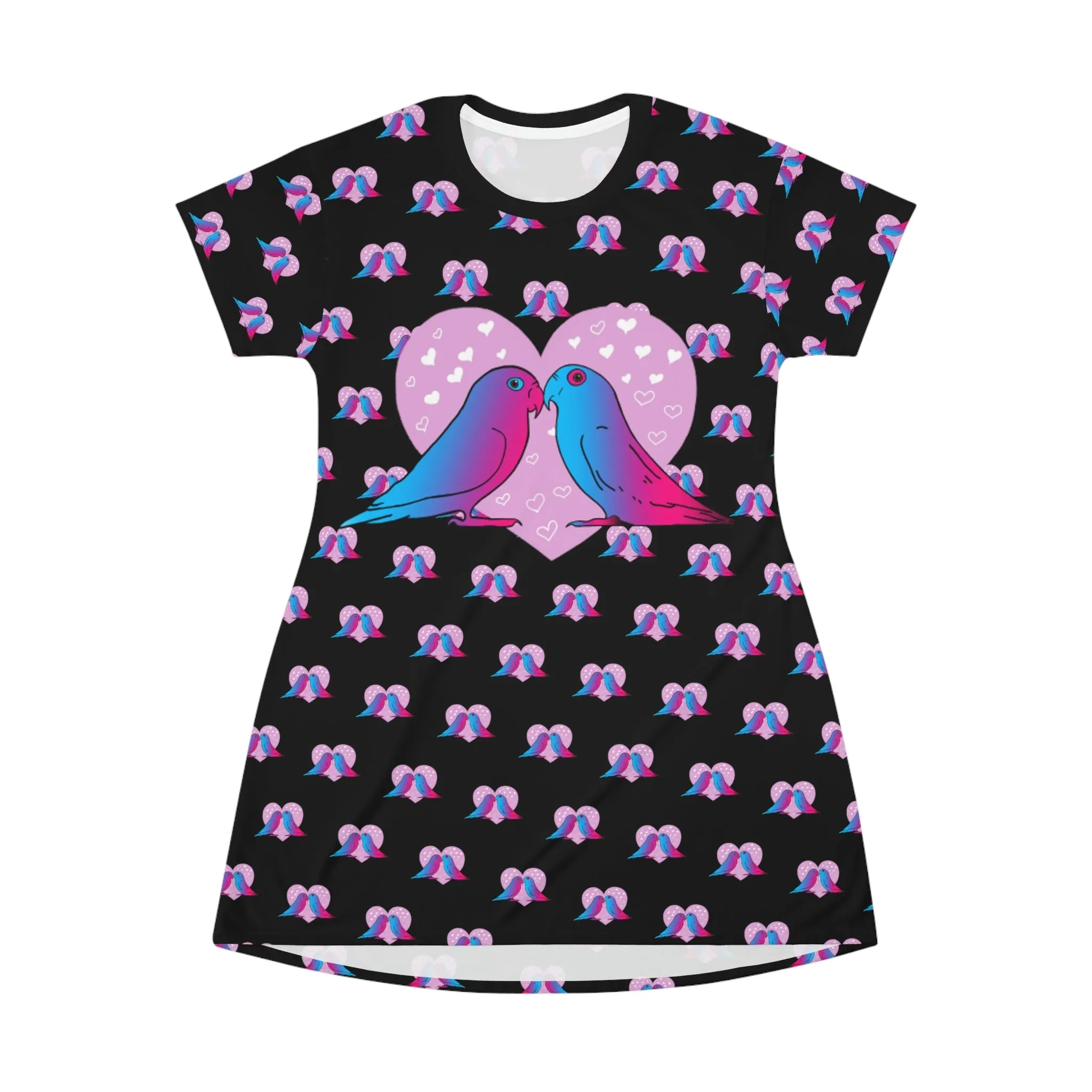 Lovers All Over Print T-Shirt Dress
