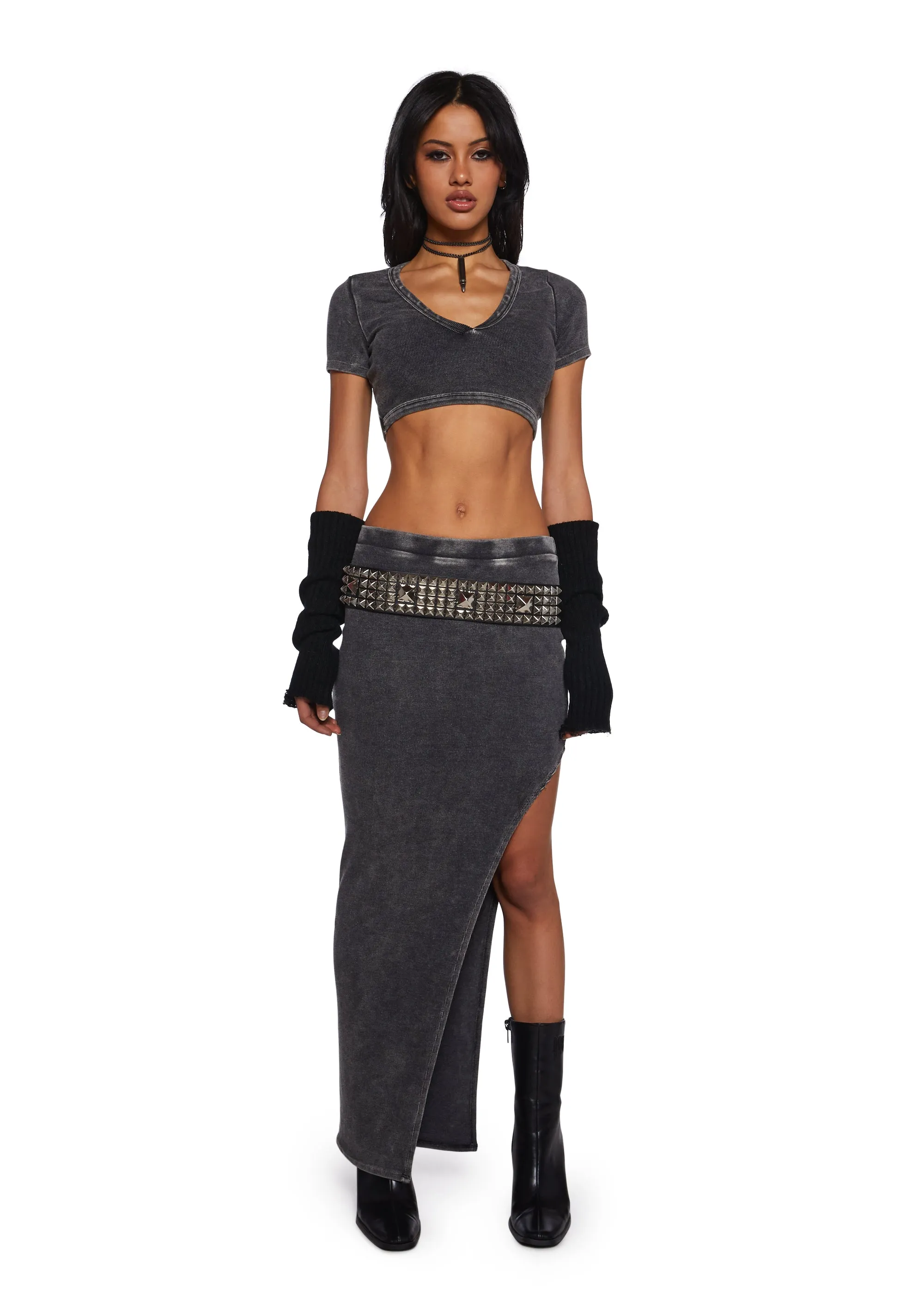 Lust Pulse Skirt Set - Black