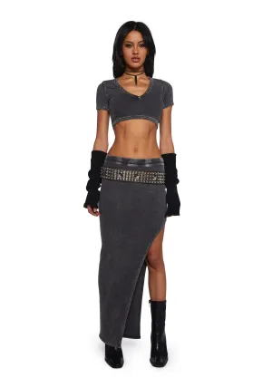 Lust Pulse Skirt Set - Black