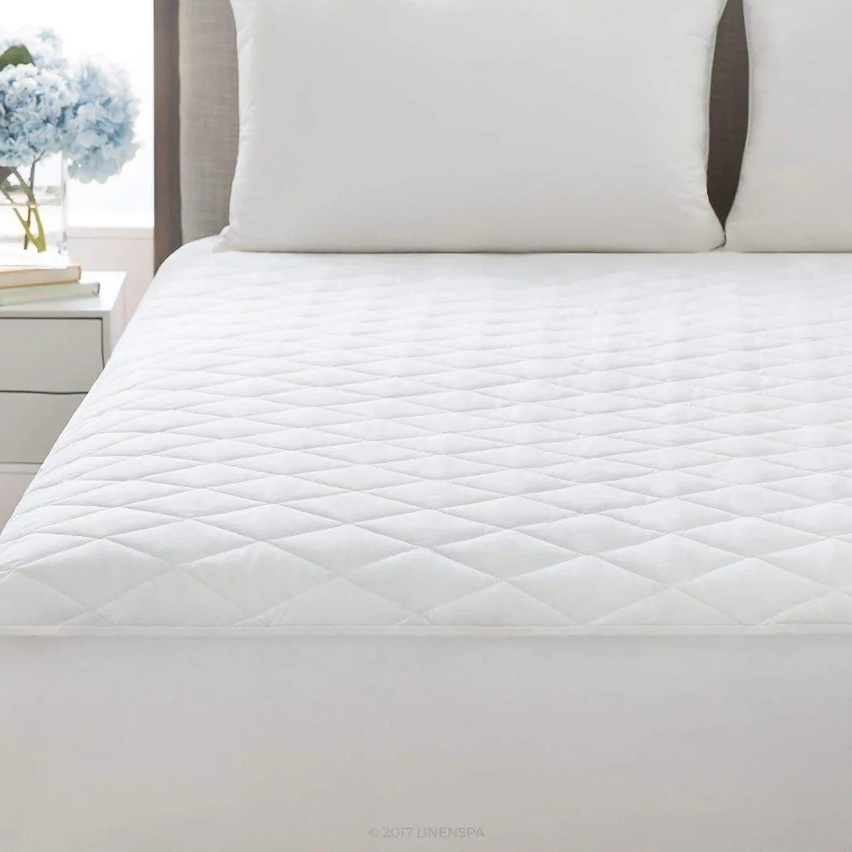 Lux Decor Collection Quilted Fitted Fully Cover Mattress Topper