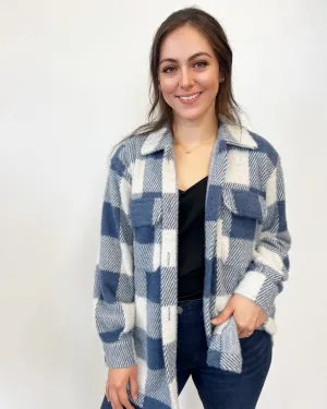 Maiko Plaid Knit Trucker Jacket