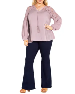 Marcia Lace Top | Mauve
