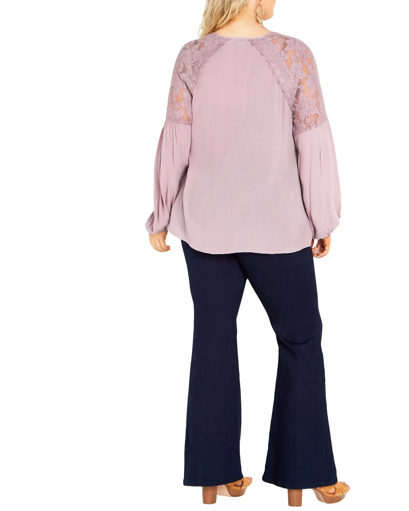 Marcia Lace Top | Mauve