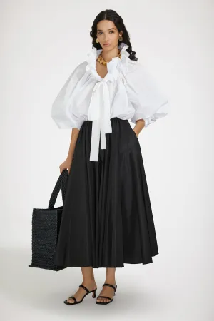 Maxi skirt in recycled faille