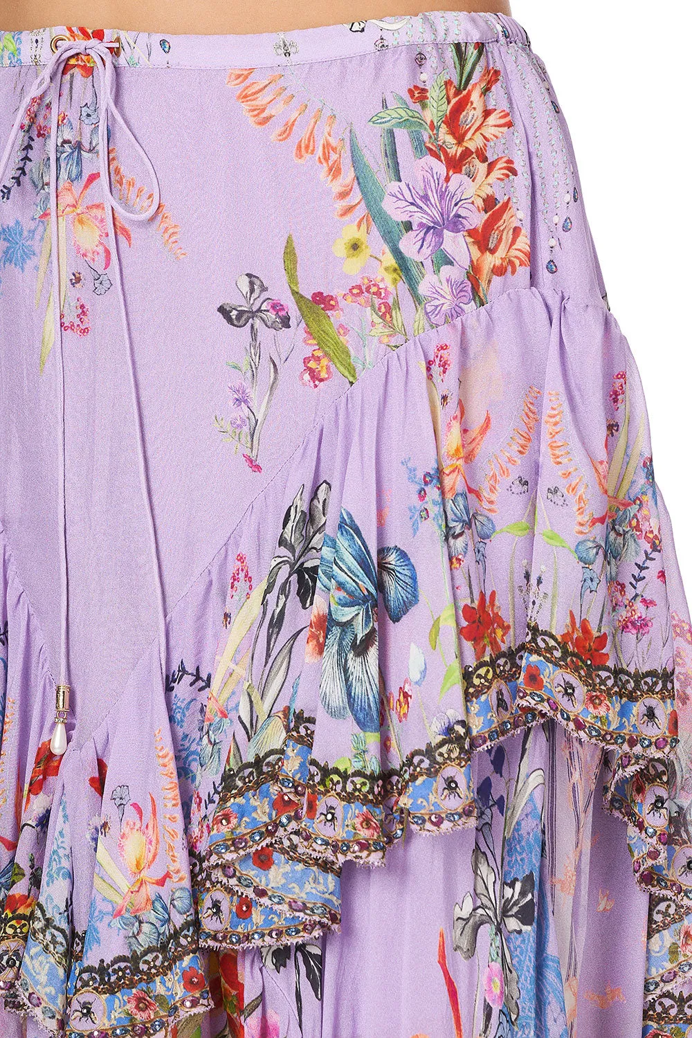 MAXI SKIRT WITH DOUBLE FRILL AT FIRST SIGHT