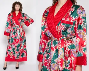 Med-Lrg 90s Victoria's Secret Red Quilted Satin Christmas Robe