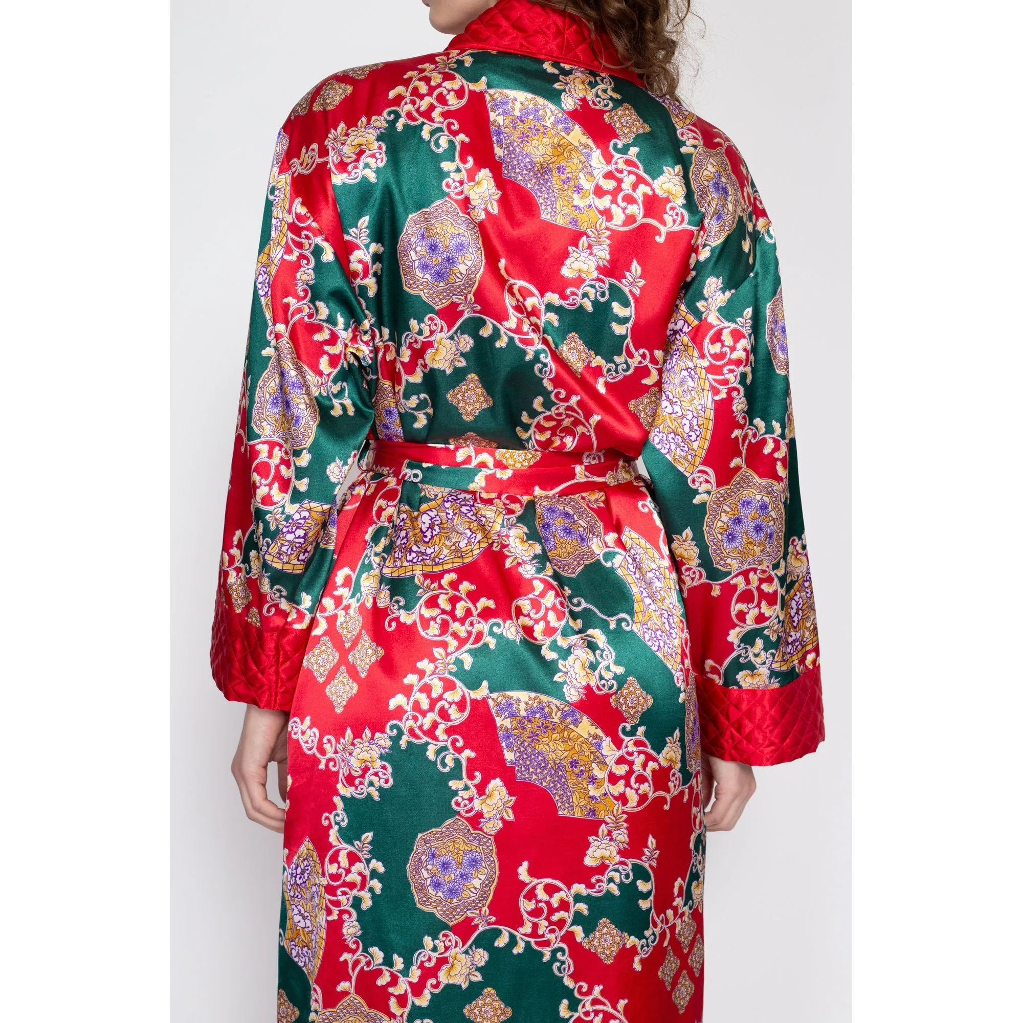 Med-Lrg 90s Victoria's Secret Red Quilted Satin Christmas Robe