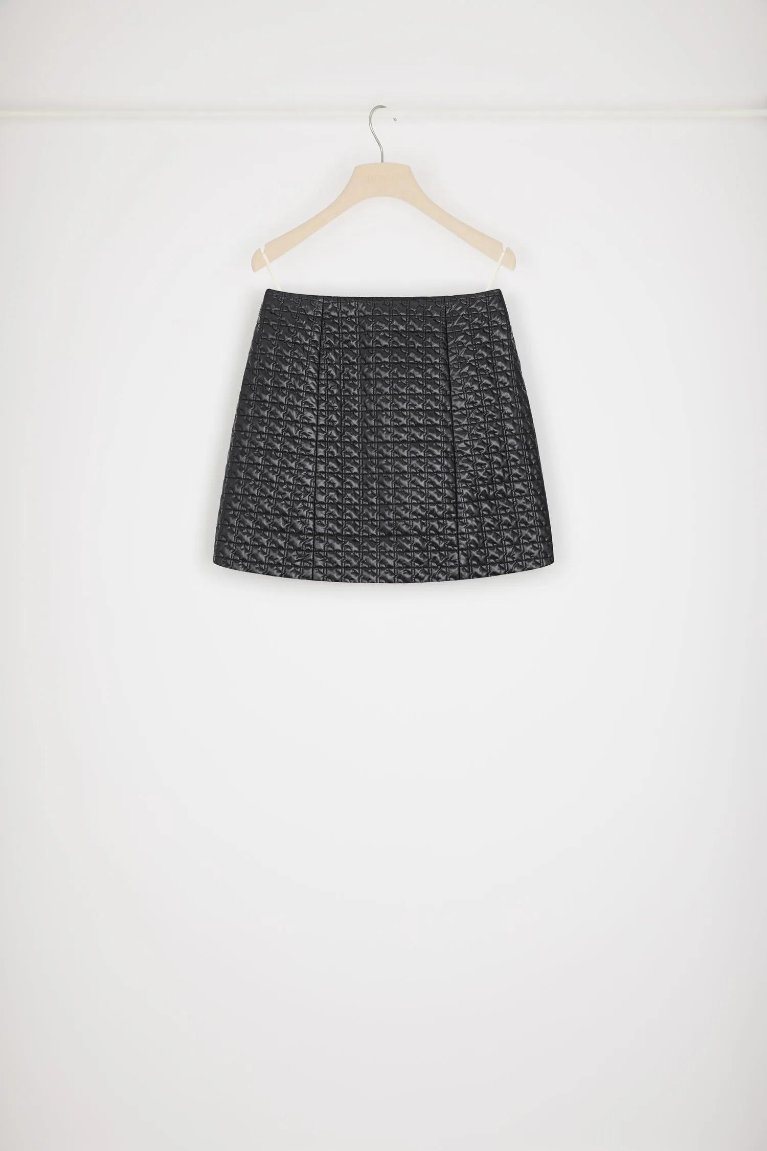 Mini skirt in eco-friendly quilted nylon