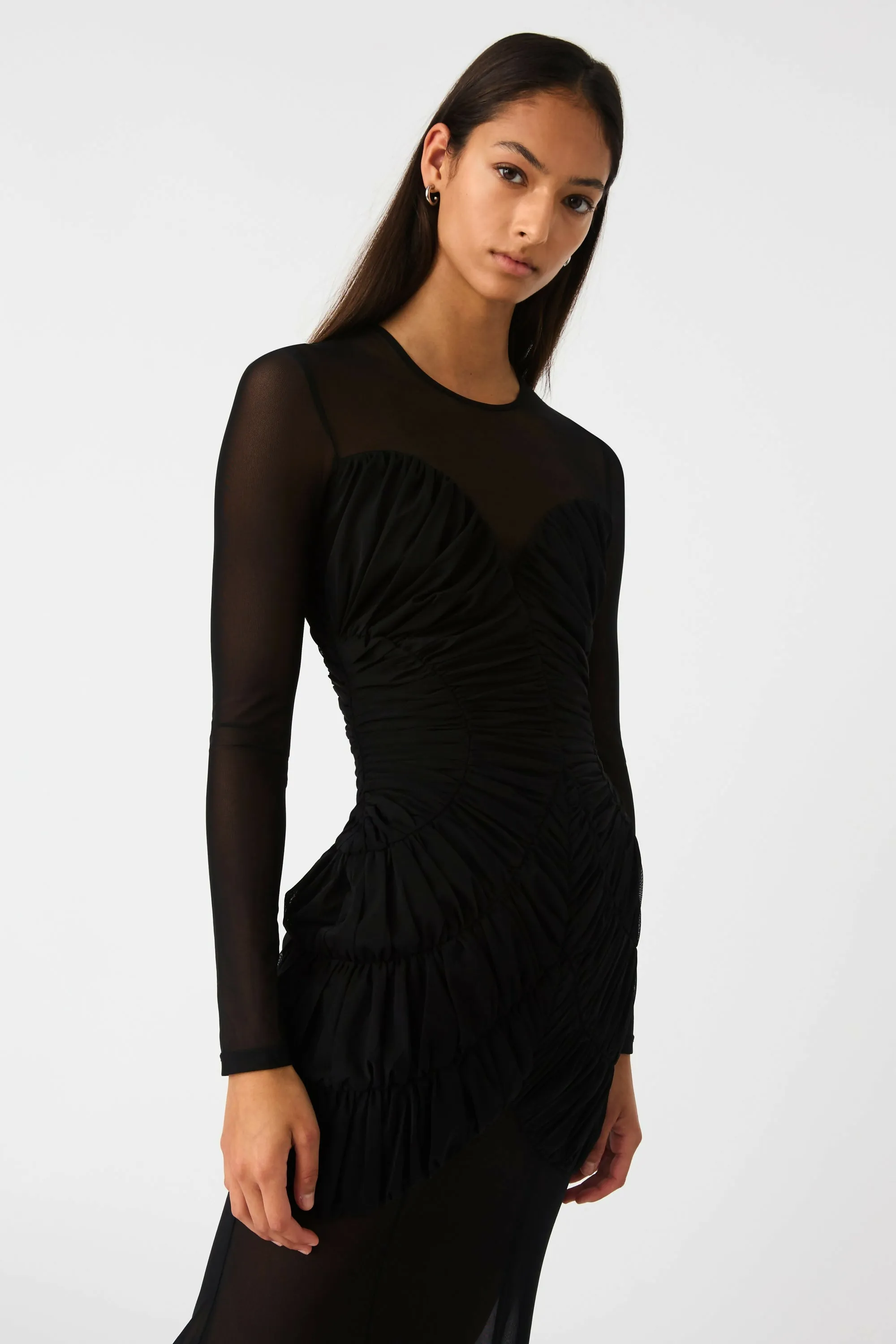 Misha Collection Talitha Fine Mesh Maxi Dress