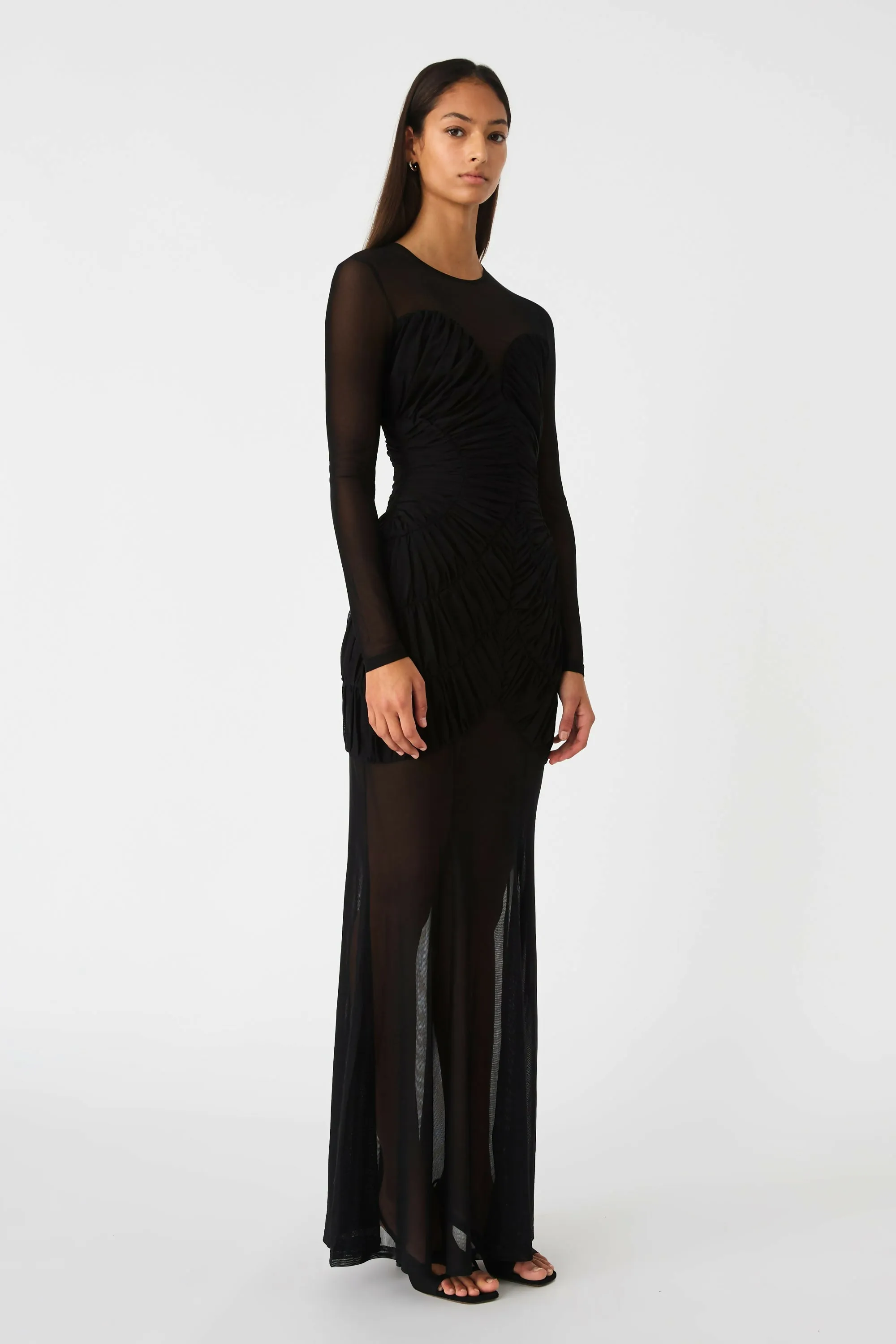 Misha Collection Talitha Fine Mesh Maxi Dress