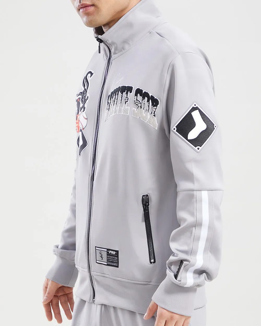 MLB CHICAGO WHITE SOX HOMETOWN MEN'S TRACK JACKET (GRAY)