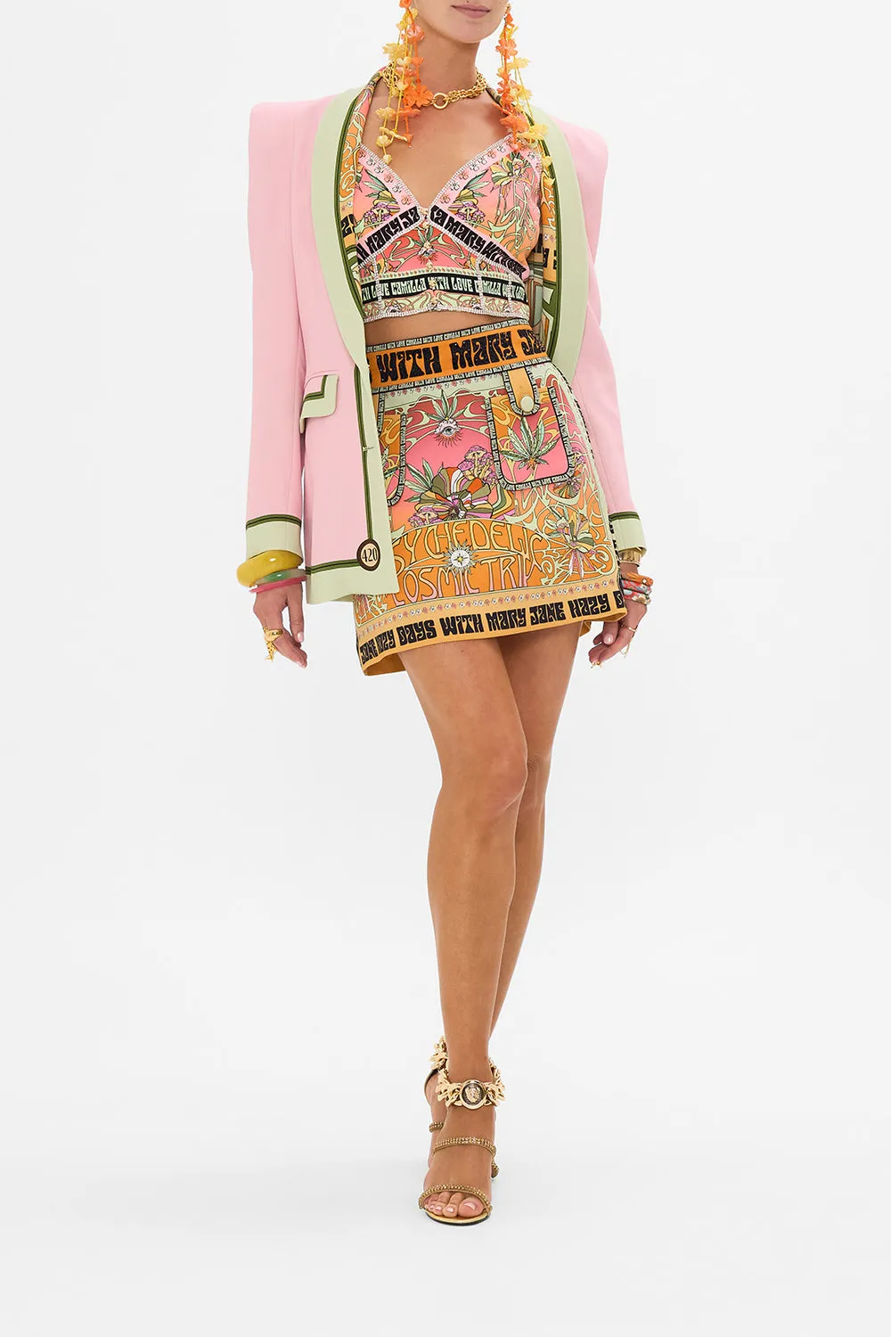 MOD POCKET MINI SKIRT LETS CHASE RAINBOWS