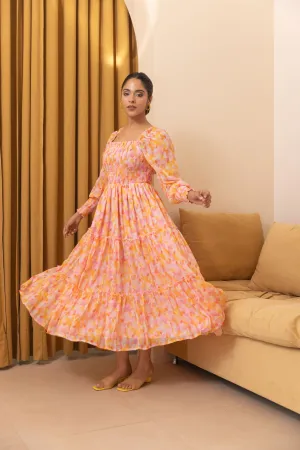 MULTI SMOCKED MAXI