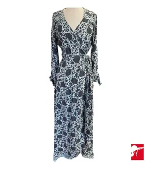 Natalie Martin Danika silk wrap maxi dress size S