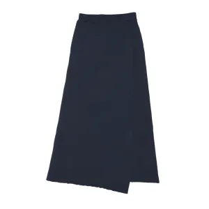 Navy Knit Wrap Skirt