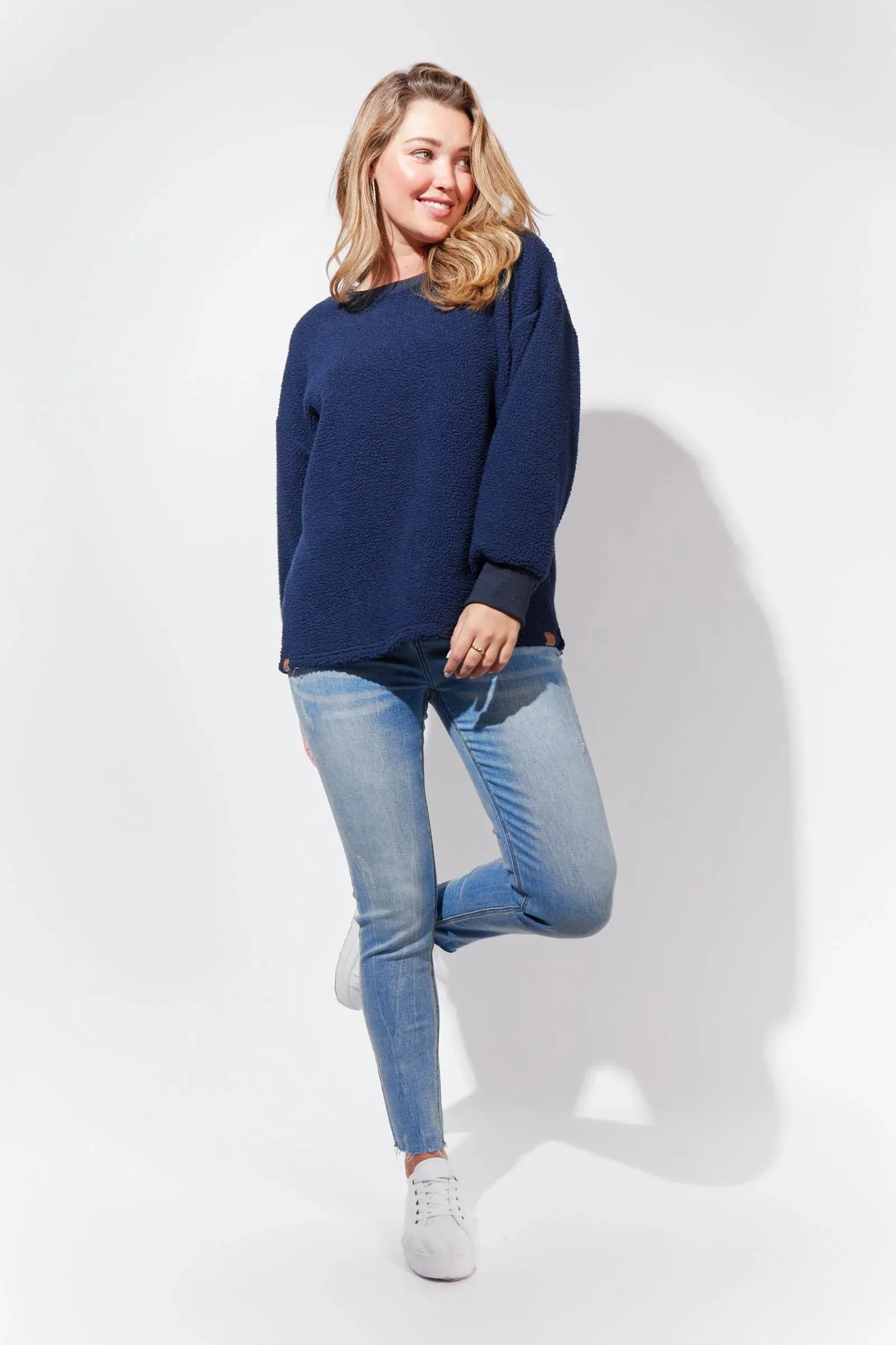 Navy Teddy Jumper