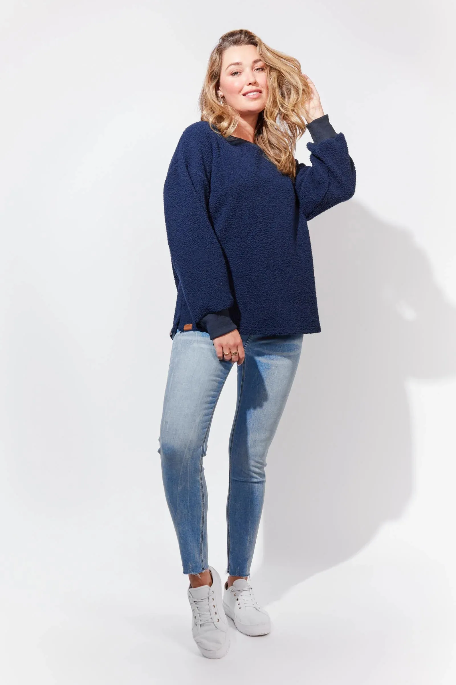 Navy Teddy Jumper