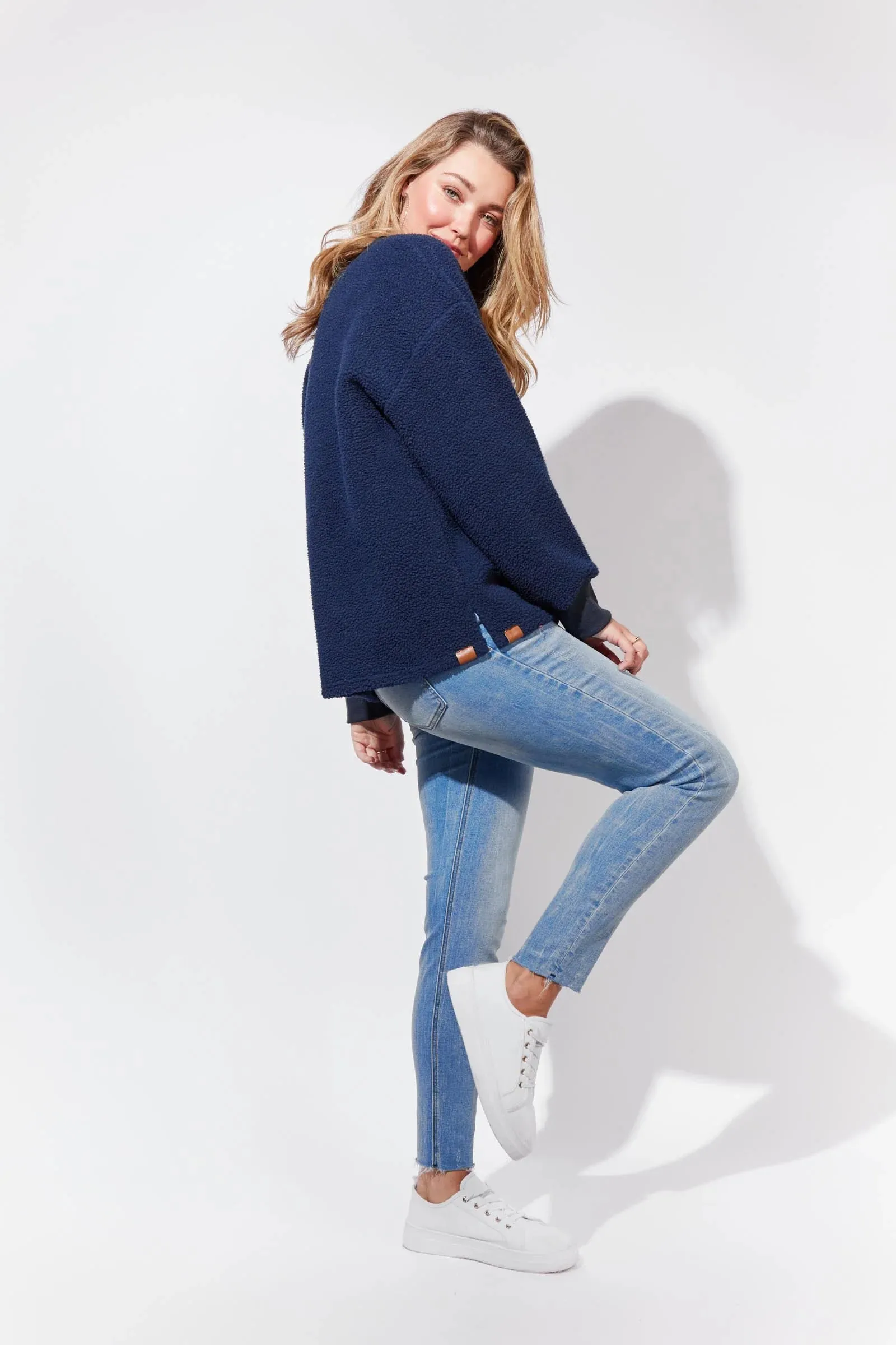 Navy Teddy Jumper