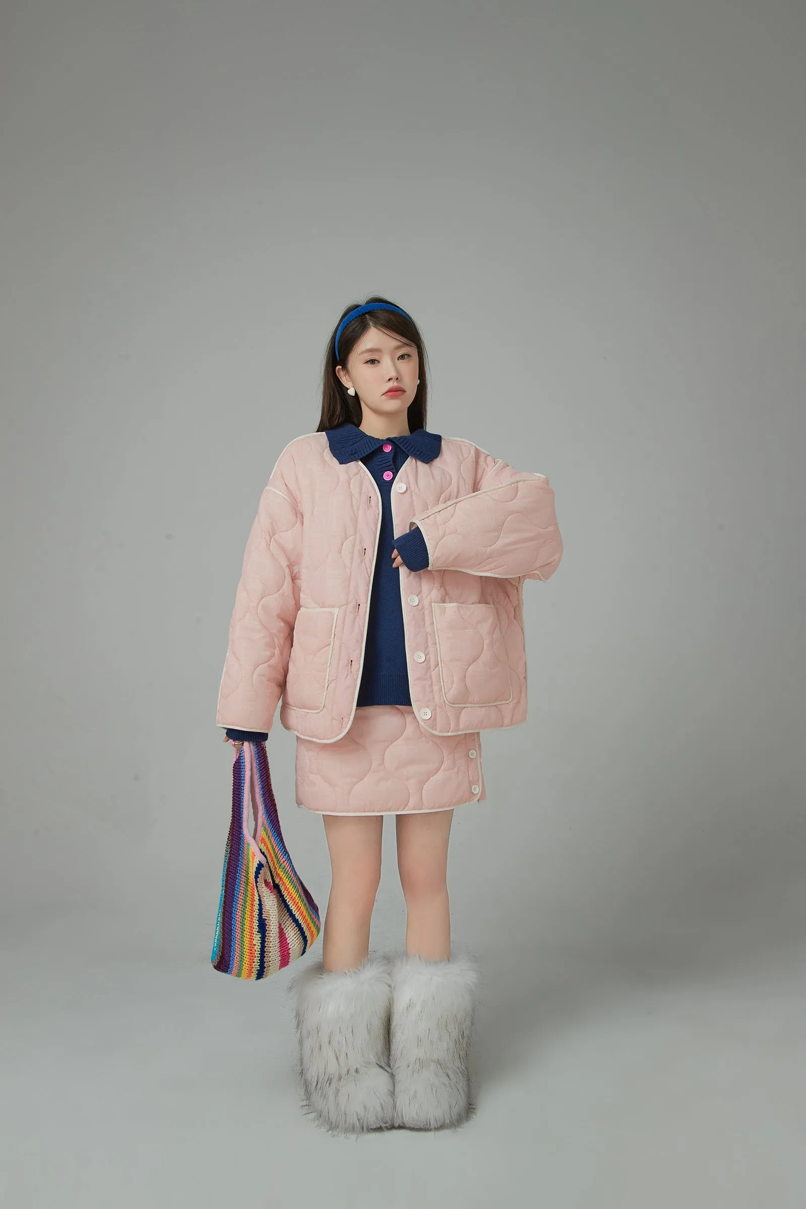 Never Coming Back Quilted Mini Skirt