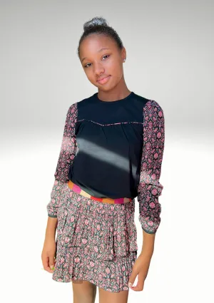 Nikki Double Layered Recyled PL Plissé Skirt