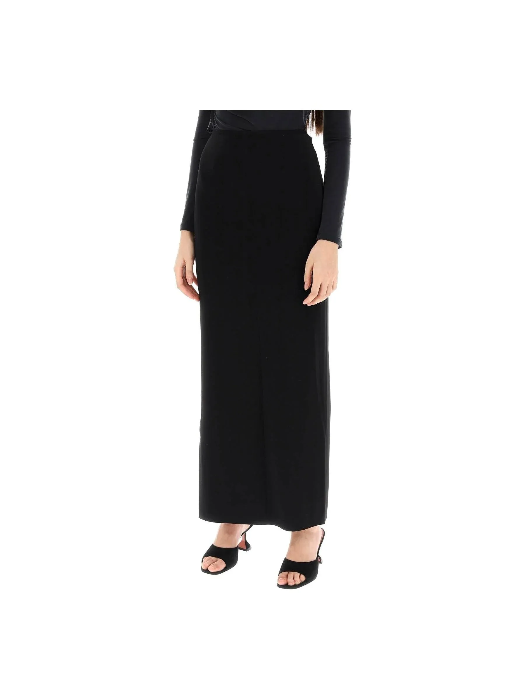 Norma Kamali Ruched Maxi Skirt
