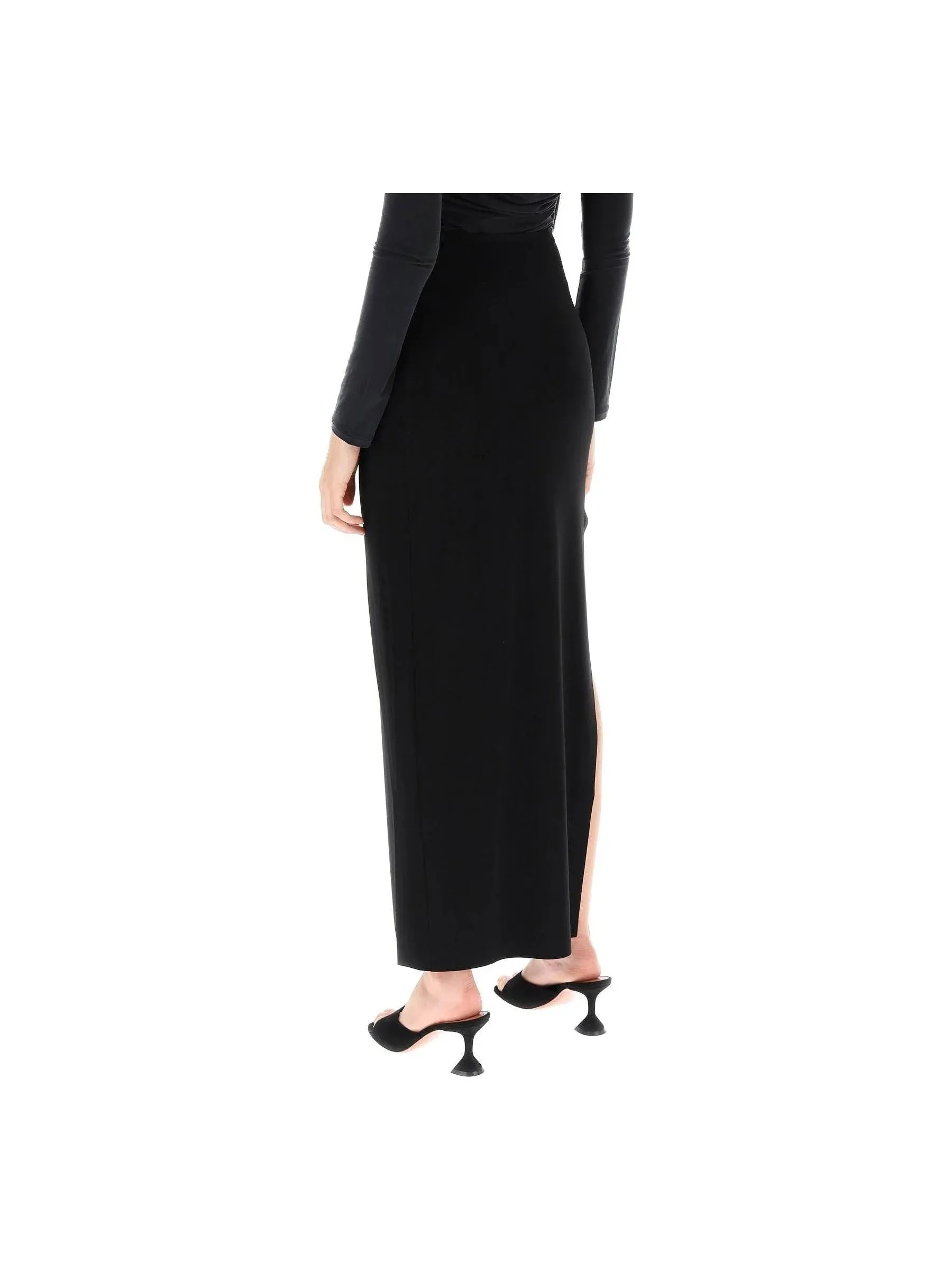Norma Kamali Ruched Maxi Skirt
