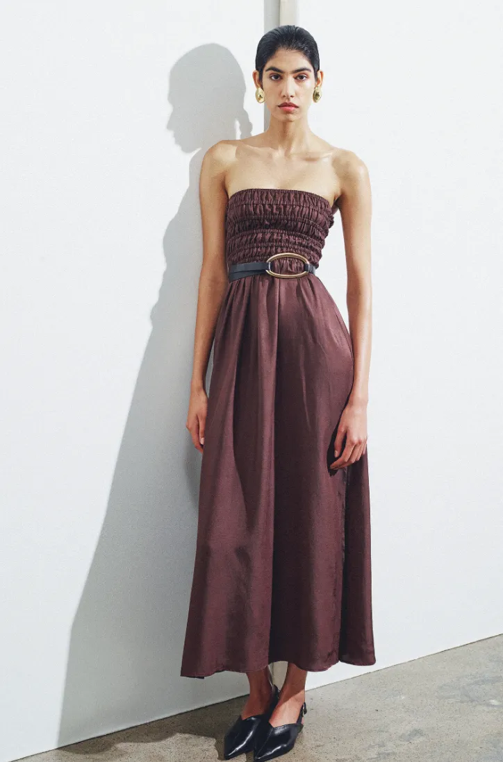 Nude Lucy - Zuri Tencel Maxi Dress (Chocolate)