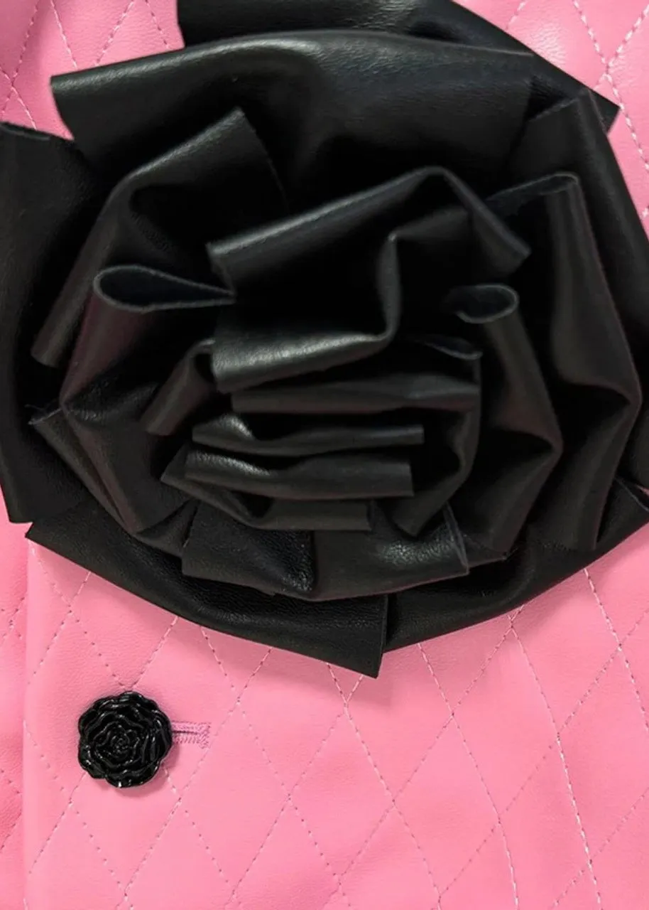 Olivera Eco-Leather Skirt Suit