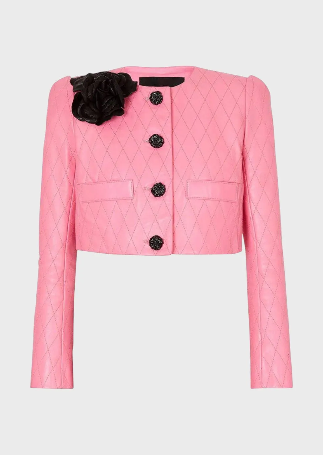 Olivera Eco-Leather Skirt Suit