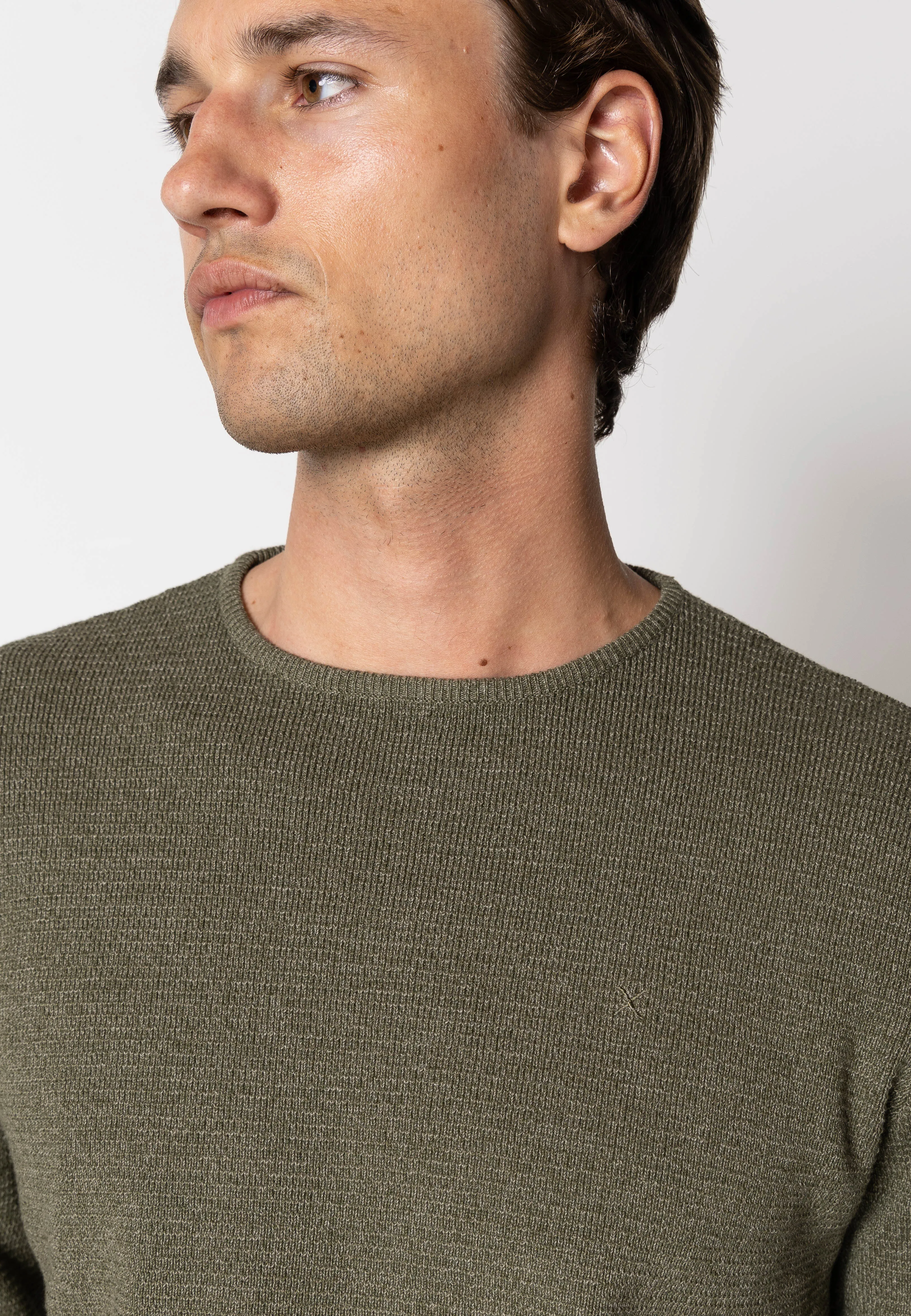Oscar knitted jumper - Army Melange