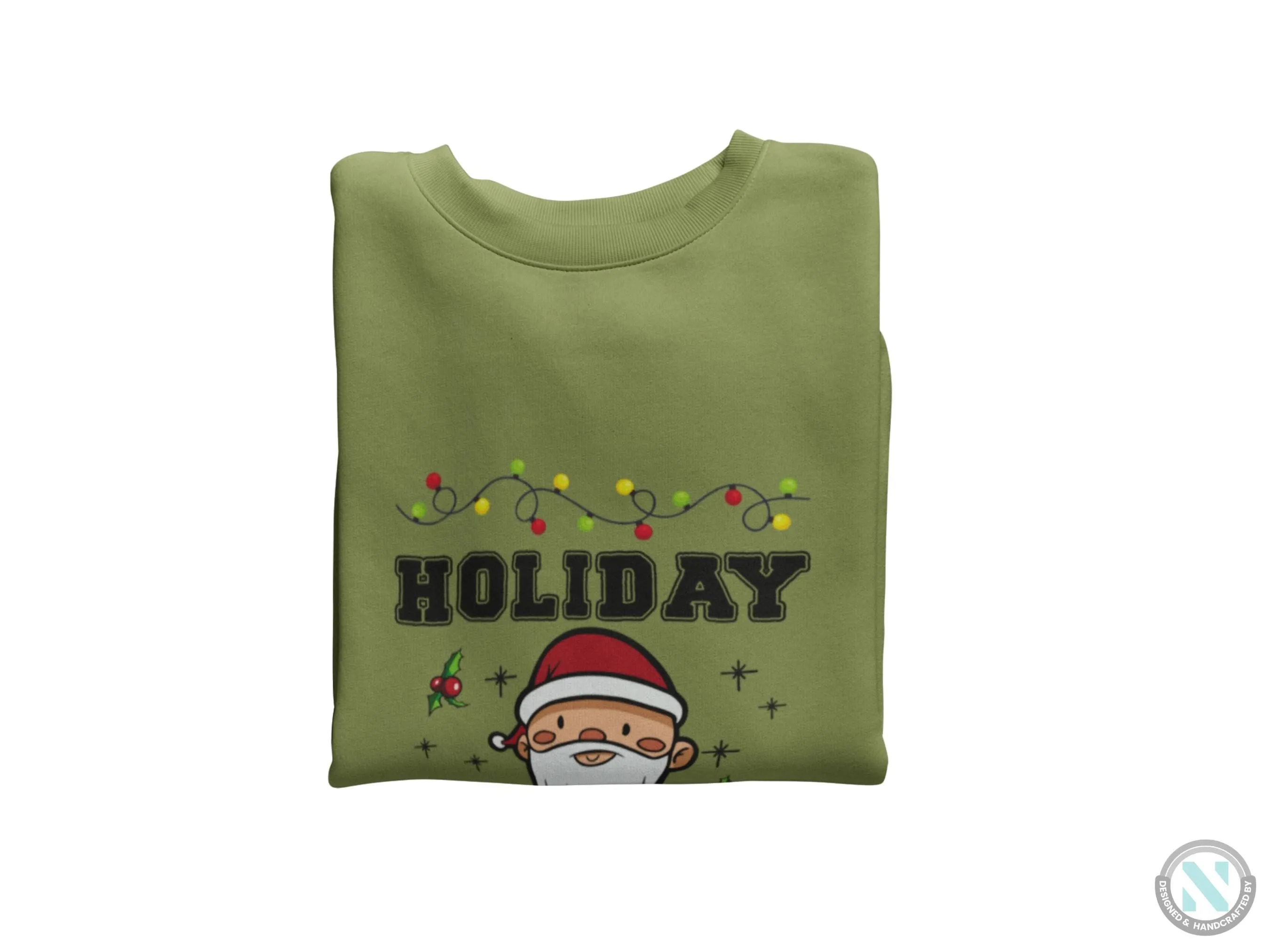 Personalized Christmas Sweatshirt for Toddler Boys with Holiday Cheer Text