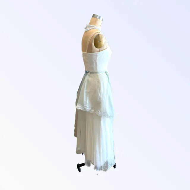 Pintuck Paneled Pinafore Skirt
