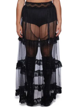 Plus Graveyard Glam Maxi Skirt