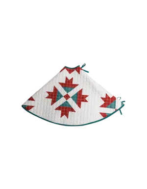 Poinsettia Quilted Tree Skirt