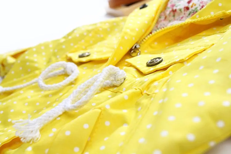 Polka Dot Floral Jacket, Size 1-5 Yrs