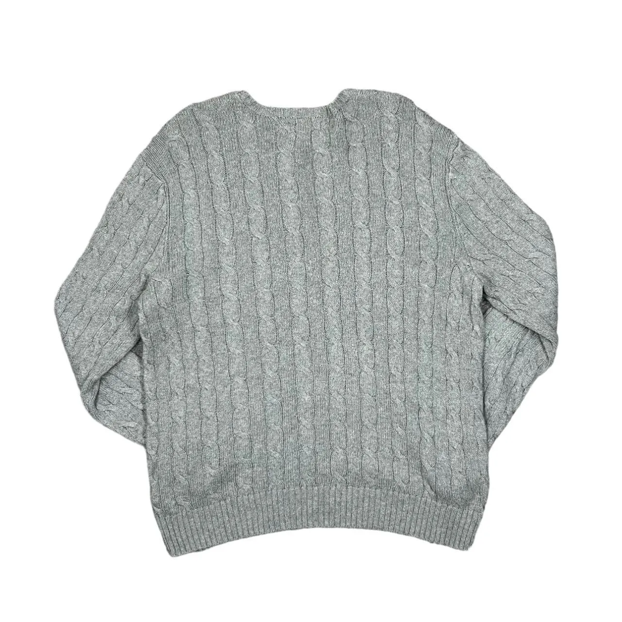 POLO RALPH LAUREN Classic Embroidered Mini Logo Cable Knit Crewneck Sweater Jumper