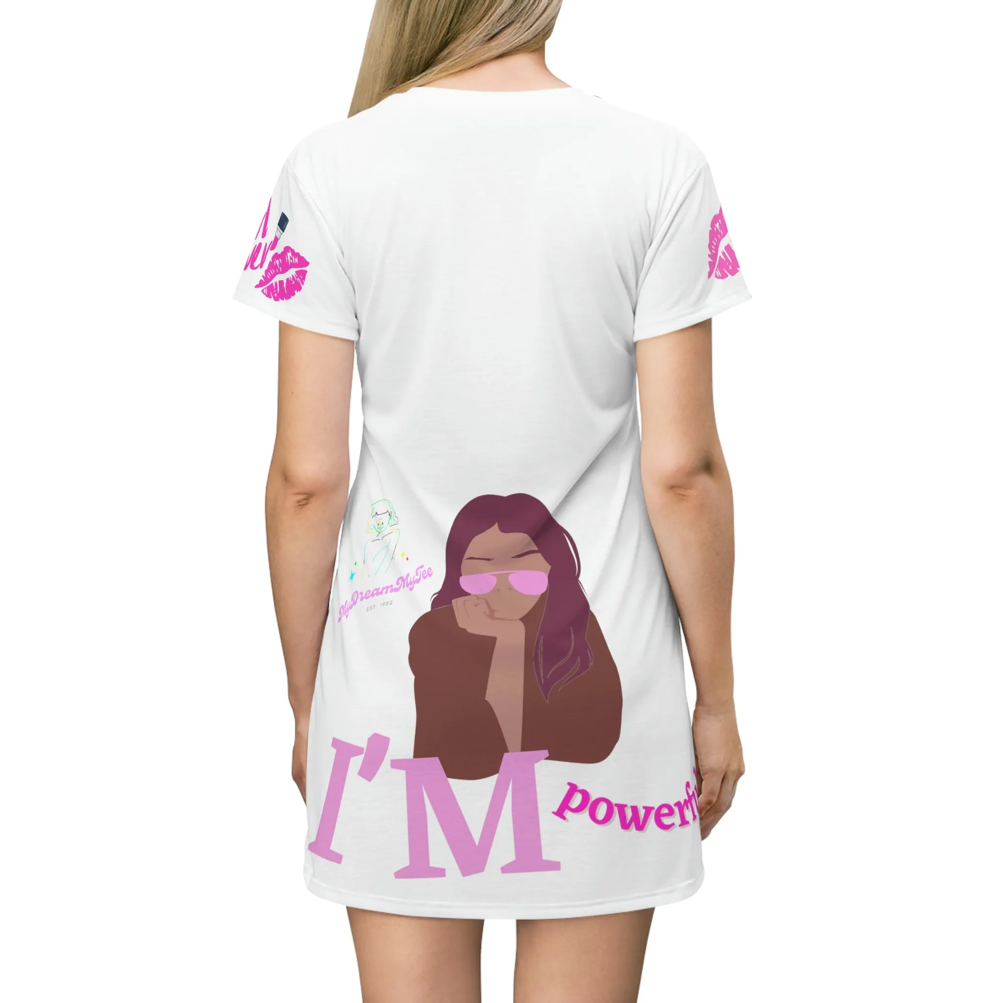 Poweful Print T-Shirt Dress