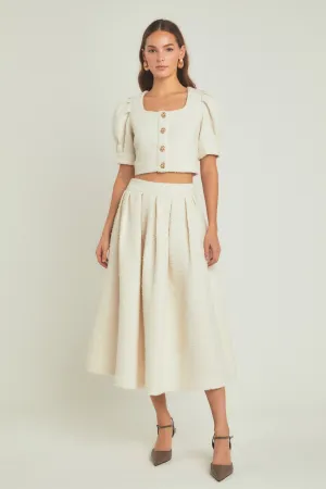 Premium Tweed Maxi Skirt