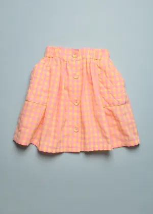 QUILTED CHECK SKIRT
