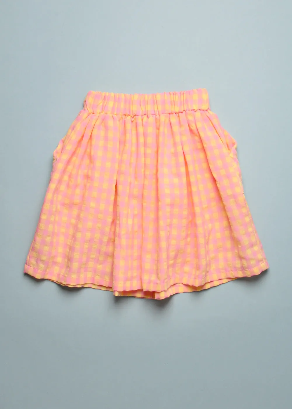 QUILTED CHECK SKIRT